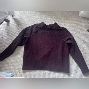 Free people purple loose mock turtle neck sweater